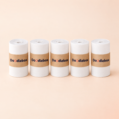 Doodlebox refill sticker paper - pack of 5 rolls