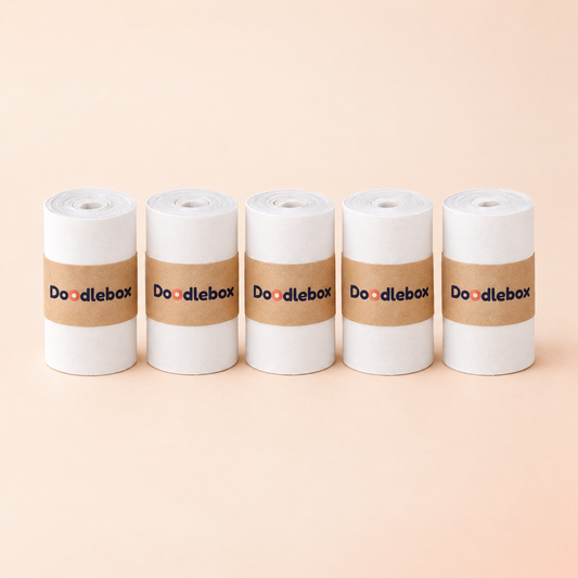 Doodlebox refill sticker paper - pack of 5 rolls